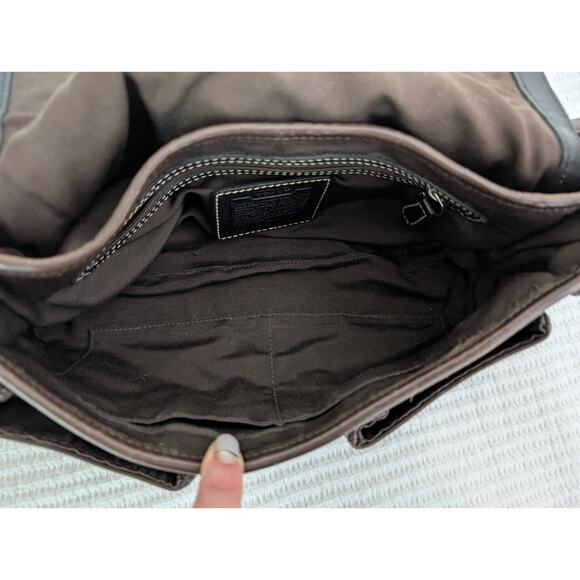 Vintage COACH Soho Leather Pocket Flap Y2K Chocolate Brown Shoulder Bag 3653 - Picture 13 of 16